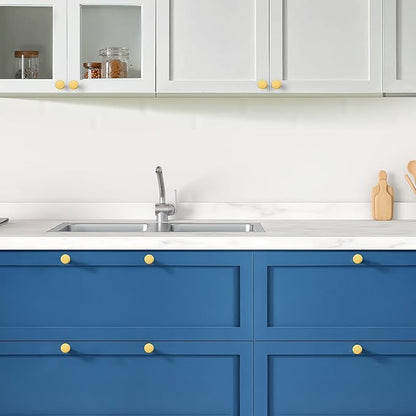 Ravinte 1 Pack Cabinet Knobs Gold Kitchen Cabinet Knobs Round Dresser Drawer Pulls Closet Door Pulls 1-1/5 Inch