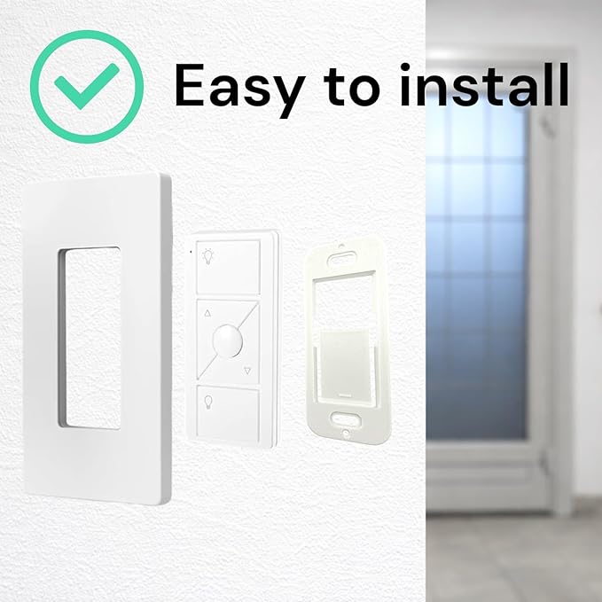 Wall Plate Bracket for Lutron Caseta Pico Remote (4 Pack) | Snap-in Wall Mount Holder for Lutron Pico Smart Remote | Seamless No-Wobble Installation | Durable Low-Profile Wall Bracket