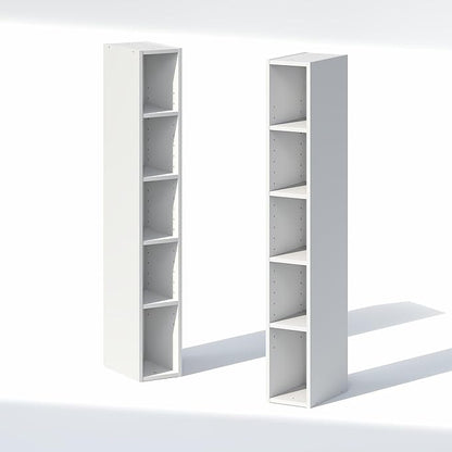 Furinno Fulda 10-Tier Closet Organizers and Storage, Open Shelf, Storage Organizer, 6-Inch Width, for Closet, Bedroom, White