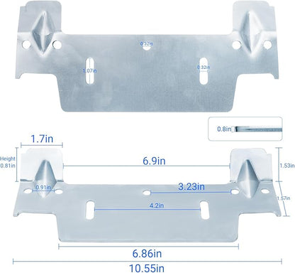 382430-1120A Steel Hanging Bracket Wall Hung Sink Bracket for Wall-Mounted Sink, Featuring Multiple Holes for Securing the Threaded Stud Backplate (1 Pack)