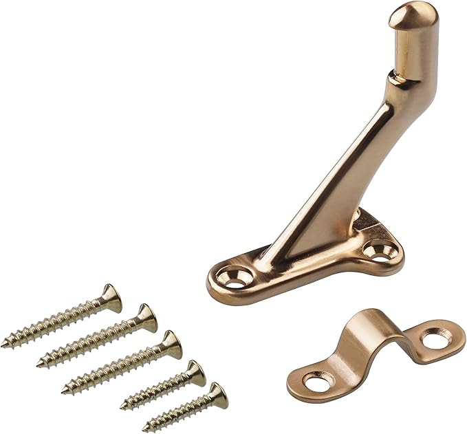 Triumph Hardware,3 Pack,3" Heavy Duty handrail Bracket Champagne Bronze,Stair Railing Bracket DIY Easy Installation Hardware