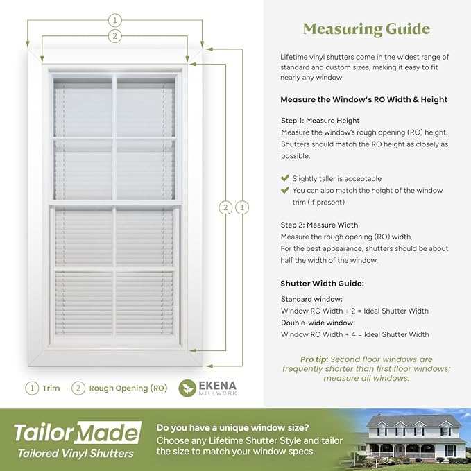 Ekena Millwork LVSL0006WI 3" Lifetime Vinyl Shutter-Lok's (6/Bag)