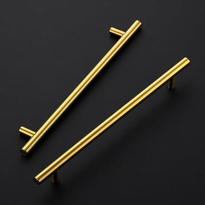 JOY DECOR 25 Pack 11-3/10 Inch Cabinet Pulls Kitchen Cabinet Handles with 8-3/4 Inch Hole Center Brushed Brass Cabinet Hardware Stainless Steel Kitchen Drawer Pulls 224mm Hole Centers