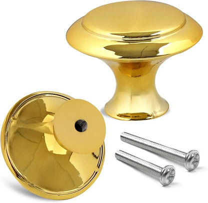 Romeda 18-Piece Drawer Knobs - 30mm Golden Cabinet Knobs and Pulls for Dresser, Kitchen, and Cabinet Drawers
