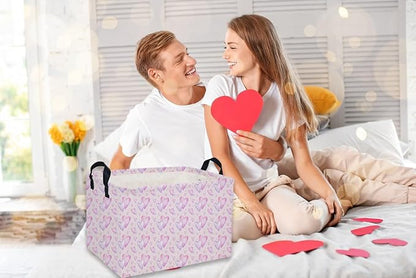 Rectangular Kids Baskets,Heart Basket,Cute Baskets Kids Storage Bin Baby Toy Organizer Box Love Room Decor for Home(Love heart )