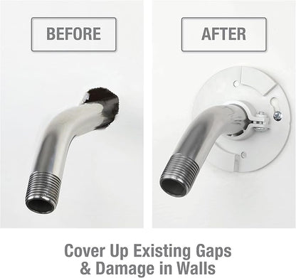 Danco 12005 Shower Arm Stabilizer Bracket and Flange Cover, No Size, Chrome
