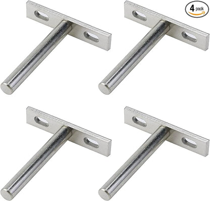 Antrader Floating Shelf Brackets, 3 inch Blind Shelf Supports (Small), Invisible Hanging Hardware Mounts for DIY Project Set of 4