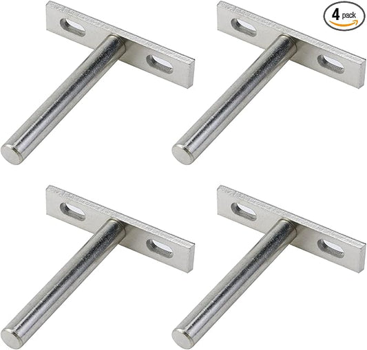 Antrader Floating Shelf Brackets, 3 inch Blind Shelf Supports (Small), Invisible Hanging Hardware Mounts for DIY Project Set of 4