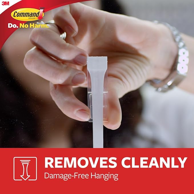 Command Clothes Hanger, Holds up to 7.5 lb, Sized for 3 Plastic Hangers or 7 Metal Hangers, 1 Wall Hook and 2 Strips, Extra Storage for Laundry Room, Bedroom and Closet