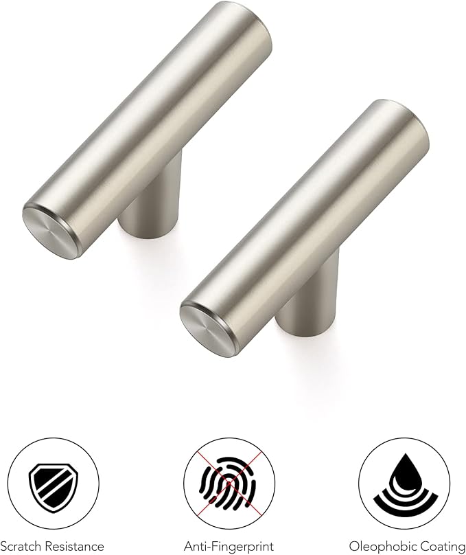 Ravinte 2'' Cabinet Handles Stainless Steel Satin Nickel Kitchen Cabinet Hardware Handles of Kitchen Cupboard Handles 15 Pack