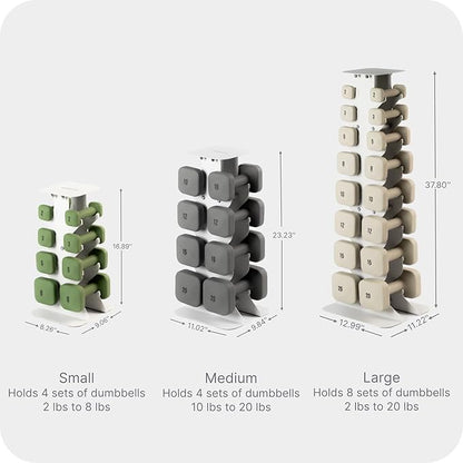 WeGym Dumbbell Racks, Space Saving Solution, Sturdy Cast Iron, Home Workout Storage, Heavy Weights Bearing, Home Strength Training