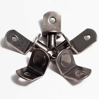 Shelf Support Pegs L-Shaped Shelf Pins 1/4 Inch (6.35mm) Diameter for Kitchen Cabinet Closet & Bookcase Shelves, 20 Pcs Gun Metal Color