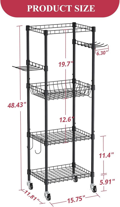 VOPEAK Home Gym Storage Rack with Wheels, Yoga Mat Storage Organizer for Kettlebells, Dumbbells, Resistance Bands, Space Saving 3-Tier Weight Rack for Home Gym, Garage, Easy to Install