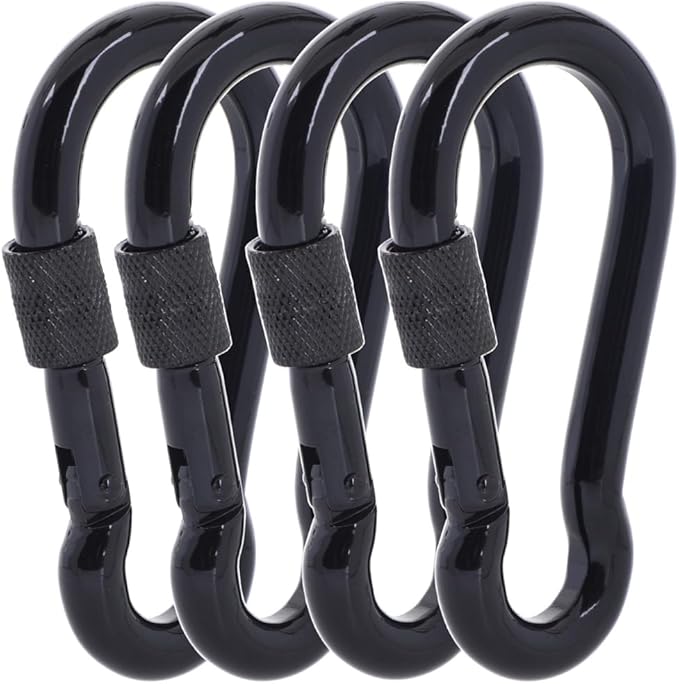 Carabiner Clips, 316 Stainless Steel Carabiner Clip, Heavy Duty Carabiner Hooks, Keychain Carabiners, Multi-Purpose Spring Snap Hook for Dog Leash, Outdoor Camping, Swing, Hammock
