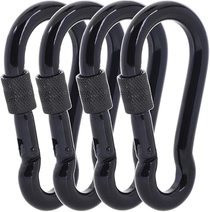 Carabiner Clips, 316 Stainless Steel Carabiner Clip, Heavy Duty Carabiner Hooks, Keychain Carabiners, Multi-Purpose Spring Snap Hook for Dog Leash, Outdoor Camping, Swing, Hammock