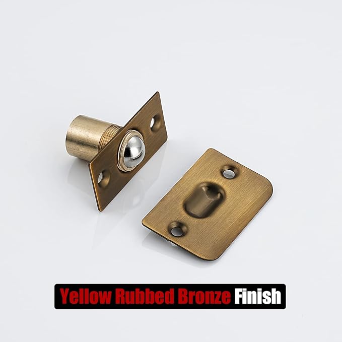 JQK Closet Ball Catch Door Hardware, Stainless Steel Catch Adjustable with Strike Plate, Bronze 2 Pack, HBC100-YRB-P2