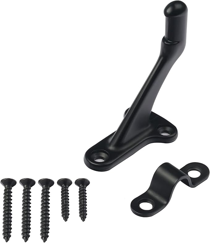 Triumph Hardware,3 Pack,3" Heavy Duty handrail Bracket Matte Black,Stair Railing Bracket DIY Easy Installation Hardware