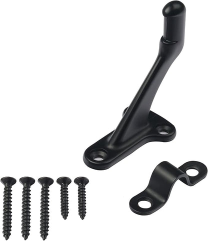 Triumph Hardware,3 Pack,3" Heavy Duty handrail Bracket Matte Black,Stair Railing Bracket DIY Easy Installation Hardware