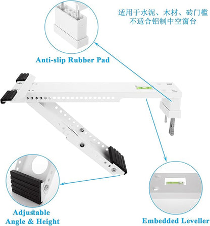 2 Pack Window Air Conditioner Support Bracket, Wall Mounting Unit Window Stand Mount AC Brackets Support, Universal for 5,000-24,000 BTU AC Units, Up to 165lbs