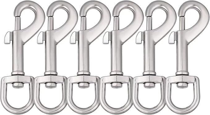 Dog Leash Snap Leash Clip Clasp Swivel Clip Heavy Duty Pet Leashes Clips Key Chain 3 Inch 6 PCS for Linking Pet Collar
