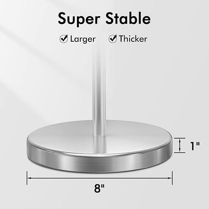 KES Toilet Paper Holder Stand SUS 304 Stainless Steel Rustproof Pedestal Lavatory Tissue Roll Holder Floor Stand Modern Brushed Nickel Finish, BPH283S1-2