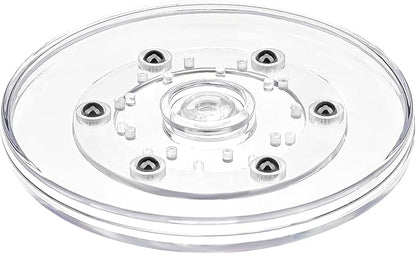 5 inch Small Lazy Susan,Lazy Susan Turntable for Cabinet,Clear Plastic Lazy Susan Organizer for Spice Rack,Makeup Cake Table Top