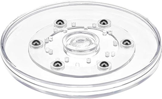 5 inch Small Lazy Susan,Lazy Susan Turntable for Cabinet,Clear Plastic Lazy Susan Organizer for Spice Rack,Makeup Cake Table Top