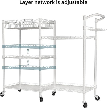 SINGAYE Dumbbell Rack Stand With Yoga Mat Storage, Gym Equipment Organizer, Cart for Workout Room, Home Gym With Hooks and Wheels