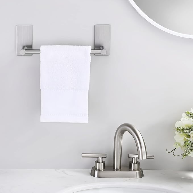 KES Adhesive Towel Bar 9-Inch No Drill Towel Bar Towel Rack for Kitchen SUS304 Stainless Steel Brushed Finish, A7000S23-2