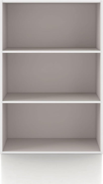 Homes: Inside + Out Apexa 3-Tier Cube Storage Organizer Shelves, Stackable Wood Bookcase Fits Cubby Bins for Organization, Dorm Teen Room Decor & Home Office, Taupe Grey