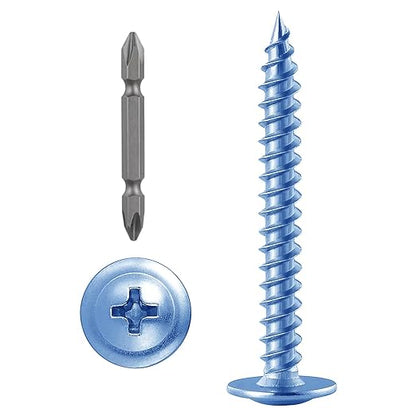 Wensilon（300 pcs）#6×1-1/4" Phillips Truss Head Wood Screws Galvanizing Quick Metal Self Tapping.