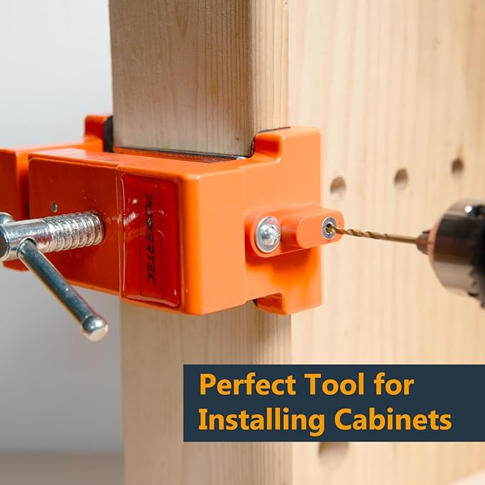 POWERTEC Cabinet Face Frame Clamps (2 Pack) - Cabinet Installation Tool with Drill Guide, Precise Alignment & Secure Hold (72126)