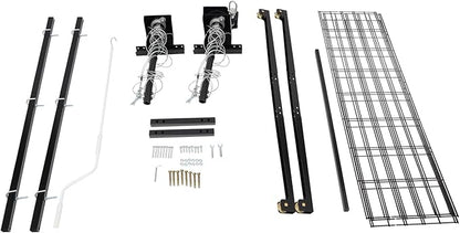 Garage Lifting Storage Rack, 300lbs Adjustable Overhead Garage Storage Rack Heavy-duty 4x4 FT Garages Ceiling Storage Lift Max. Adjustable Height 79in (Matte Black 300Lbs)
