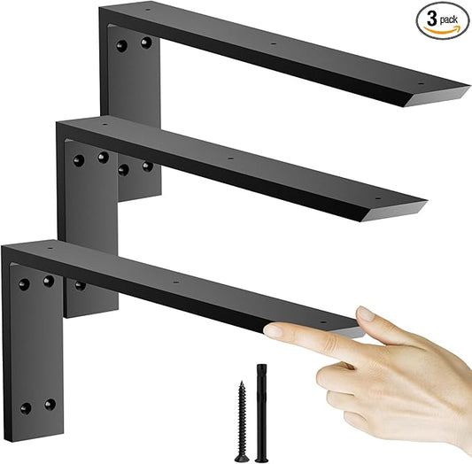 Countertop Support Bracket 18 inch 3 Pack (3/8" Thick),Premium Heavy Duty Granite Countertop Brackets 18"x8"x2.5",Shelf L Bracket Mantel Corbels for Quartz,Wood,Concrete and Laminate Countertops