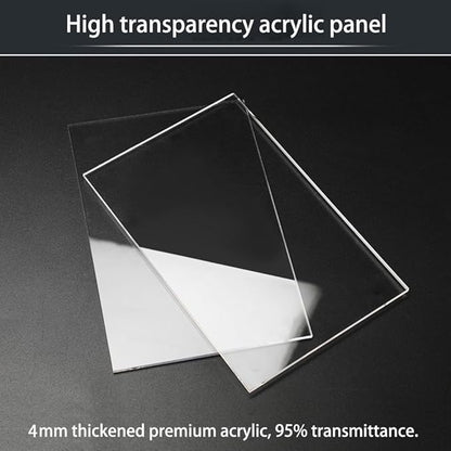DuvinDD Acrylic Display Case with Lock, Countertop Locking Display Cabinet with Shelves and Door, Clear Acrylic Storage Cabinet Collectibles Showcase, Safe Organizer for Home Office 11.8x5.9x15.7inch