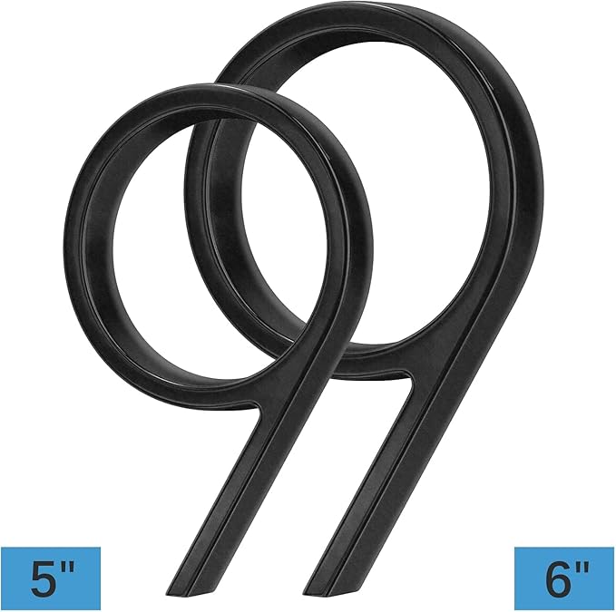 5" Stainless Steel Floating House Number, Metal Modern House Numbers, Mailbox Decor Number with Nail Kit, Coated Black (9) or (6)