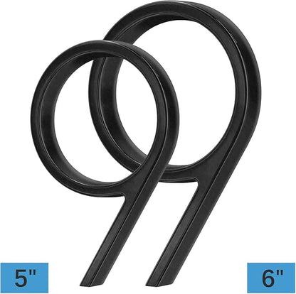 5" Stainless Steel Floating House Number, Metal Modern House Numbers, Mailbox Decor Number with Nail Kit, Coated Black (9) or (6)