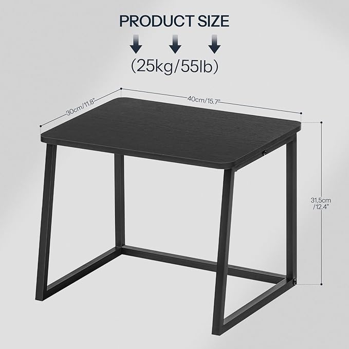 HOOBRO Printer Stand with Storage for Desk, 2-Tier Desktop Printer Shelf, Desk Organizer for Office, Kitchen, Living Room, Black BB16PS01