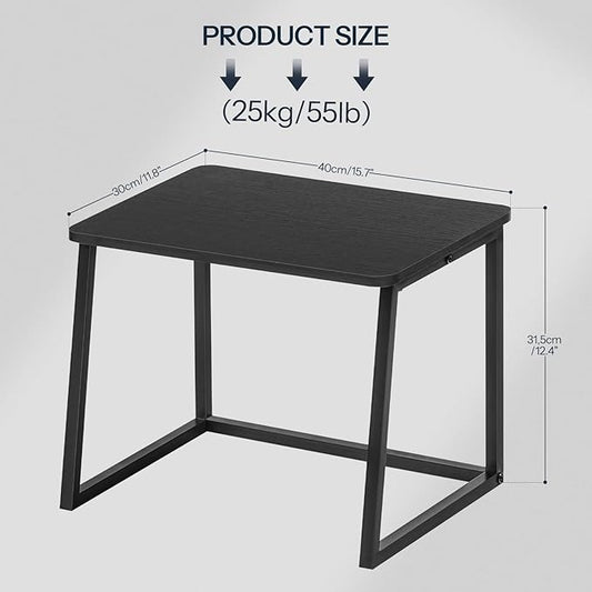 HOOBRO Printer Stand with Storage for Desk, 2-Tier Desktop Printer Shelf, Desk Organizer for Office, Kitchen, Living Room, Black BB16PS01