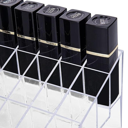 HBlife 2Pack Lipstick Holder, 40 Spaces Clear Acrylic Lipstick Organizer Display Stand for Cosmetic Makeup Organizer