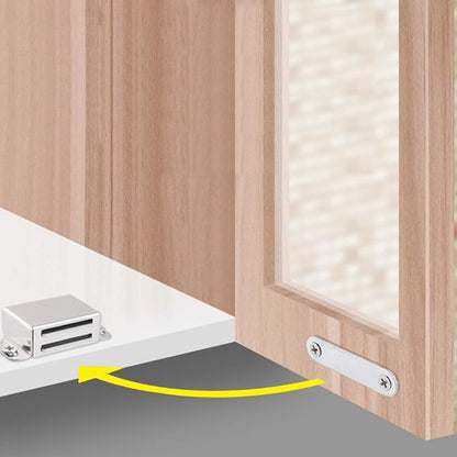 Mousike Cabinet Magnets 30lb Stainless Steel Magnetic Door Catch with Strong Magnetic for Kitchen Cupboard Wardrobe Closet Cabinet Door Drawer Latch
