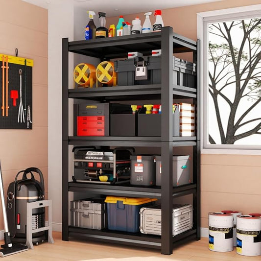 Heavy Duty Metal Storage Shelf, 5 Tier Industrial Shelving Unit - Garage Shelving, Utility Shelf, Metal Storage Rack Shelving, Durable Garage Shelf Organizer 14" D x24 W x63 H