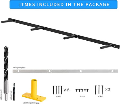 Heavy Duty Floating Shelf Bracket 53 inch, Hidden Shelf Bracket for Mantel and Shelving, Max Load 200 lbs if Mounted on Studs, Invisible Bracket for Floating Shelves (with Ease Build Kit)