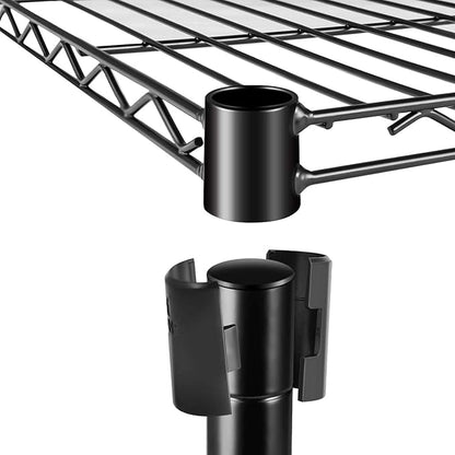 Simple Deluxe Heavy Duty 4-Tier Storage Shelving Unit, 35.83" W x 13.98" D x 55.91" H, 1000 Lbs Loading Capacity, Black