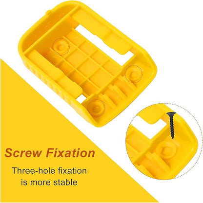 20pas Tool Holders and Battery Holder for Dewalt 20v Wall Mount Hanger Battery Drill Tool Storage Shelf for Milwaukee M18(Yellow)