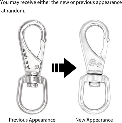 SHONAN 3.5 Inch Stainless Steel Flag Clips for Flagpole Rope- 4 Pack Diving Clips Flag Pole Clips, Swivel Snap Hooks for Dog leashes, Keychains, Boat Ropes, Bird Feeders