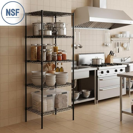 2-Pack Black 18" x 54" Additional Wire Shelf for Shelving Units, Replacement Shelves for Wire Rack