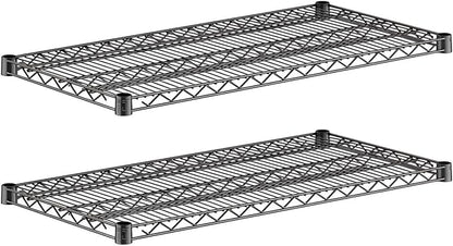 2-Pack Black 18" x 36" Additional Wire Shelf for Shelving Units, Replacement Shelves for Wire Rack