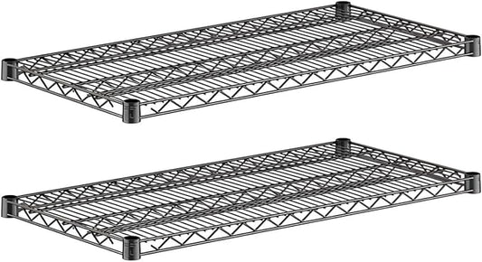 2-Pack Black 18" x 36" Additional Wire Shelf for Shelving Units, Replacement Shelves for Wire Rack
