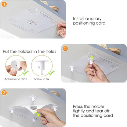 AIEVE 4 Pack Stand Mixer Attachment Holders Compatible with Kitchenaid Mixer Accessories,Flex Edge Beater, Flat Beater, Dough Hooks and Wire Whip Organizer
